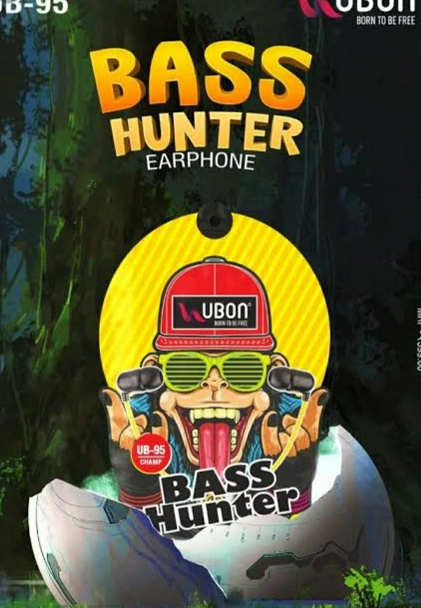 UB-95BASS HUNTER EARPHONE  - black , NA