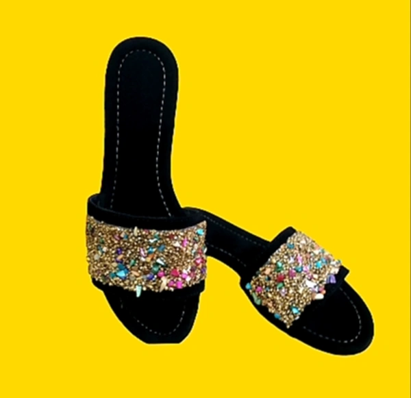 Flat Women  - Black , 38