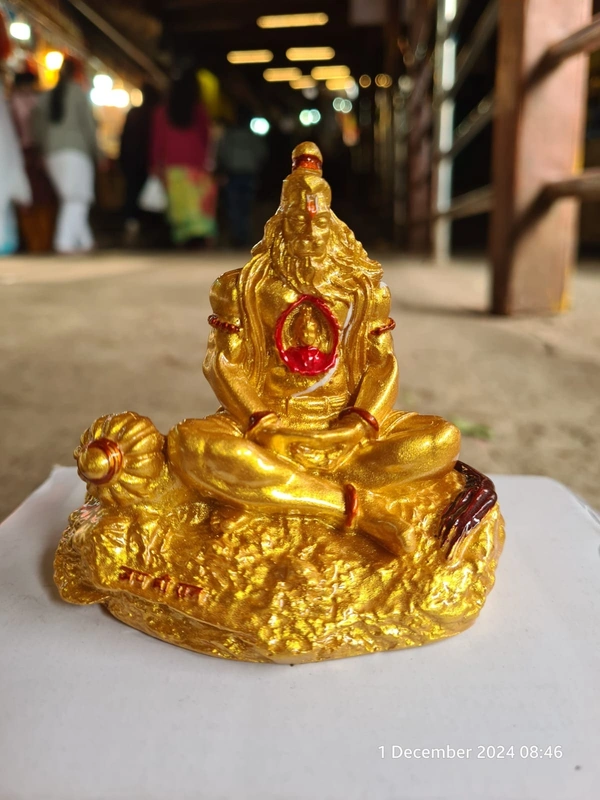 Shri Hanuman ji car statue - golden color