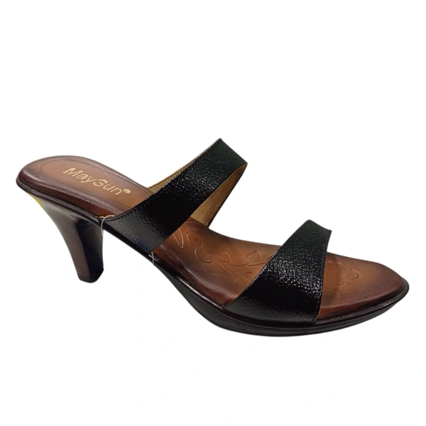 Maysun Women's Stylish Black Heeled Sandal - Black, 35