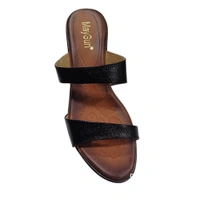 Maysun Women's Stylish Black Heeled Sandal - Black, 35