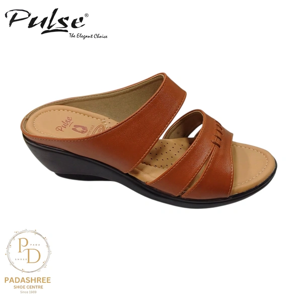 Pulse Elegant Women's Comfort Slip-on Sandals - tan, 36