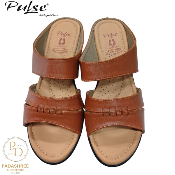Pulse Elegant Women's Comfort Slip-on Sandals - tan, 36