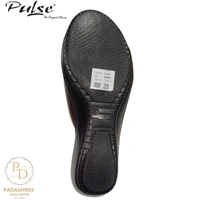 Pulse Women's Brown Leather Comfort Sandal - Brown, 39