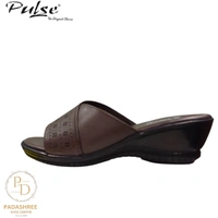 Pulse Women's Brown Leather Comfort Sandal - Brown, 39