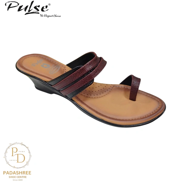 Pulse Cherry Leather Toe-Ring Sandals - CHERRY, 38