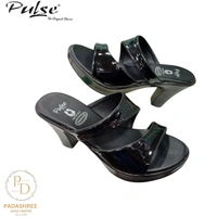 Pulse Elegant Black Heels - Black, 38