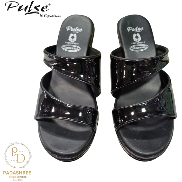 Pulse Elegant Black Heels - Black, 38