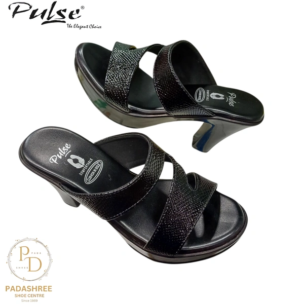 Pulse Elegant Black Heel - Black, 35