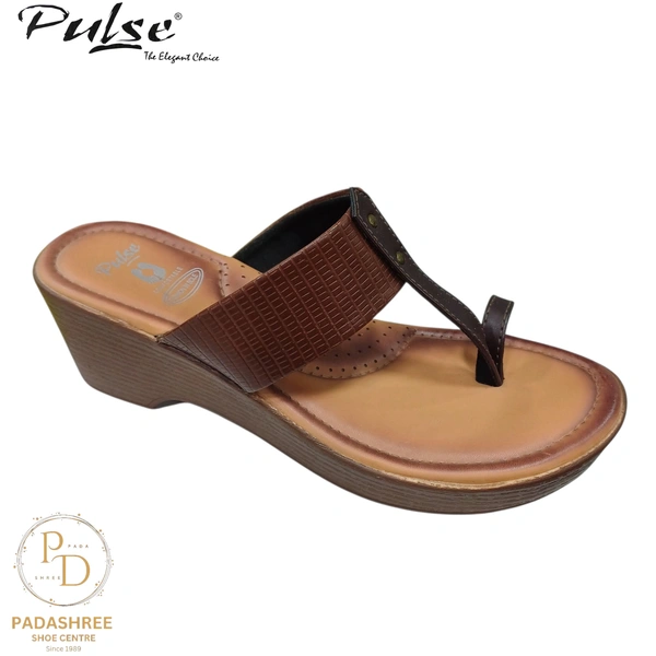 Pulse Brown Wedge Sandals - Brown, 38