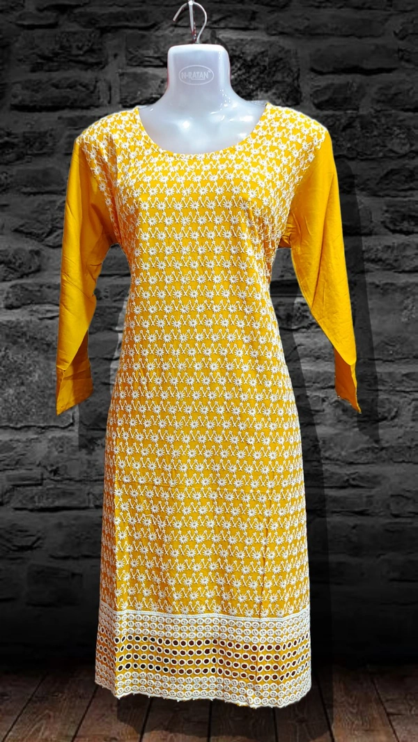 Kurti-14 - Yellow Orange