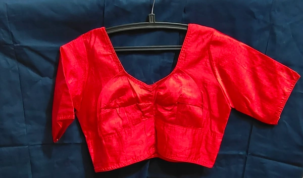 Plain Blouse - 01 - Red, 34