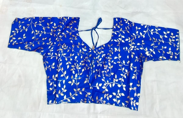 Print Blouse - 01 - Royal blue, 34