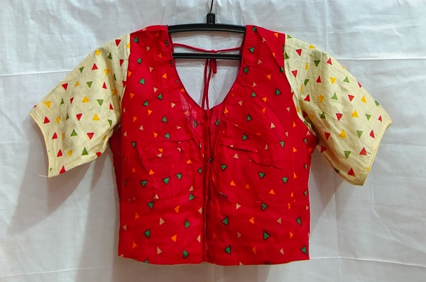 Print Blouse - 05 - Red, 32