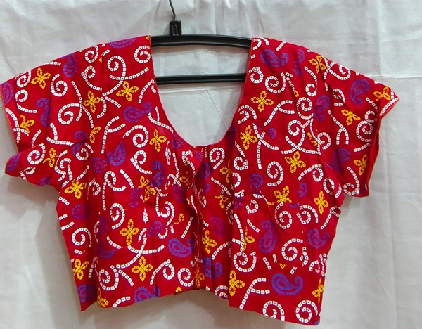 Print Blouse - 10 - Red, 34