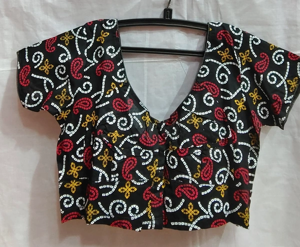 Print Blouse - 10 - Black, 36