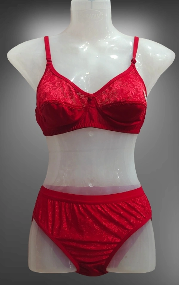Bra Panty Set-02 - Red