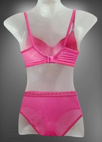 Bra Panty Set-03 - 34, Pink