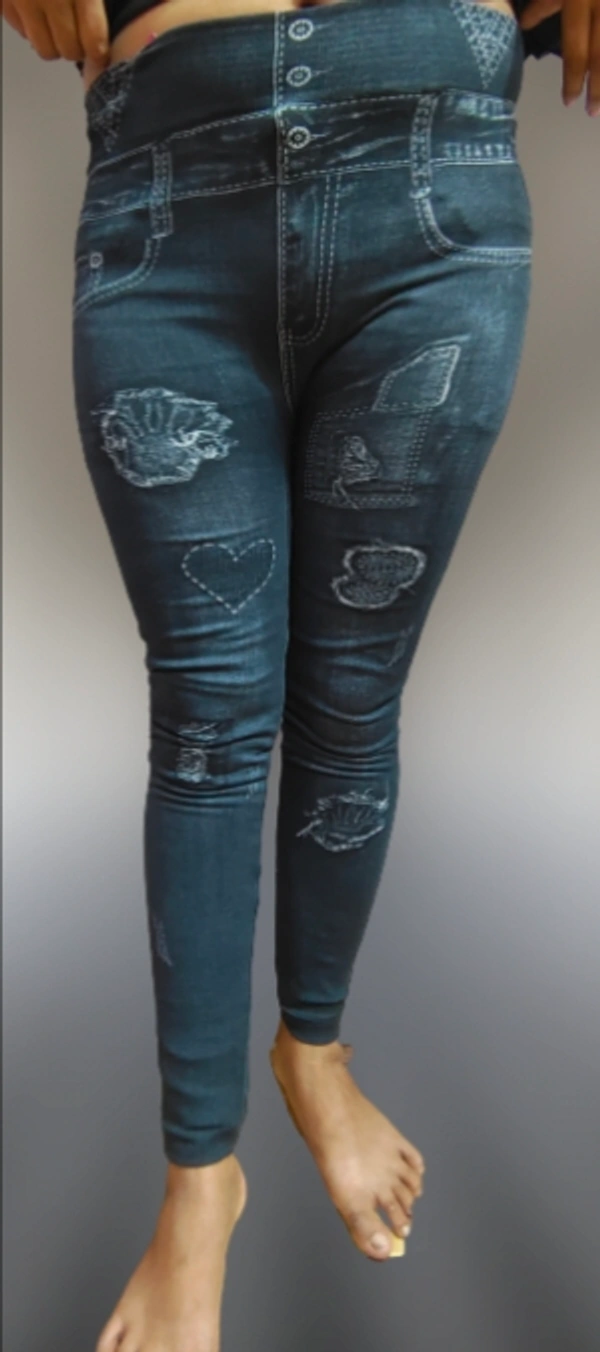 Jeggings-03 - Navy blue