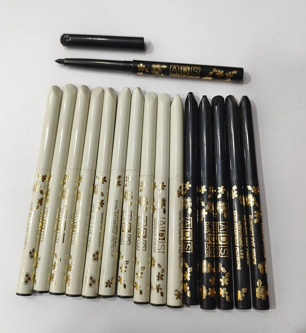 ADS Waterproof Pencil Black  kajal-01 - White