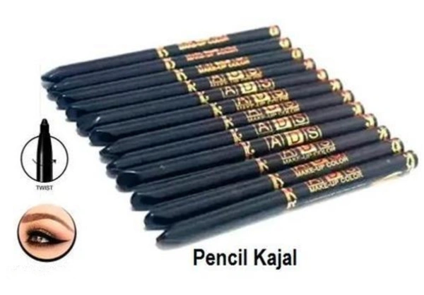 ADS Waterproof Pencil Black  kajal-01 - Black