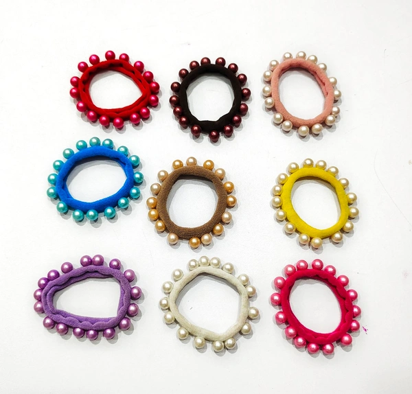 Imitation Pearls Hair band-A1 - Red