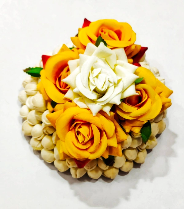 Unique  Hair Rose flower Khopa-A1 - Tangerine