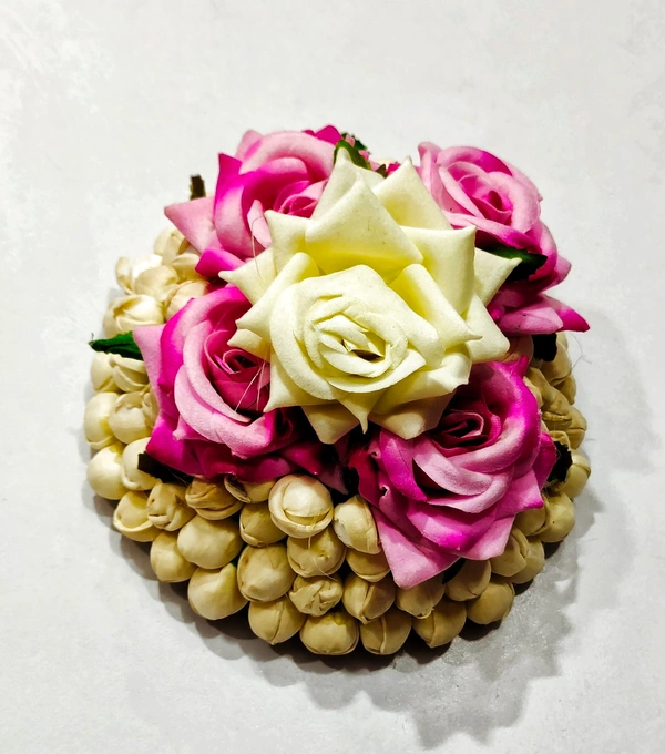 Unique  Hair Rose flower Khopa-A1 - Pink