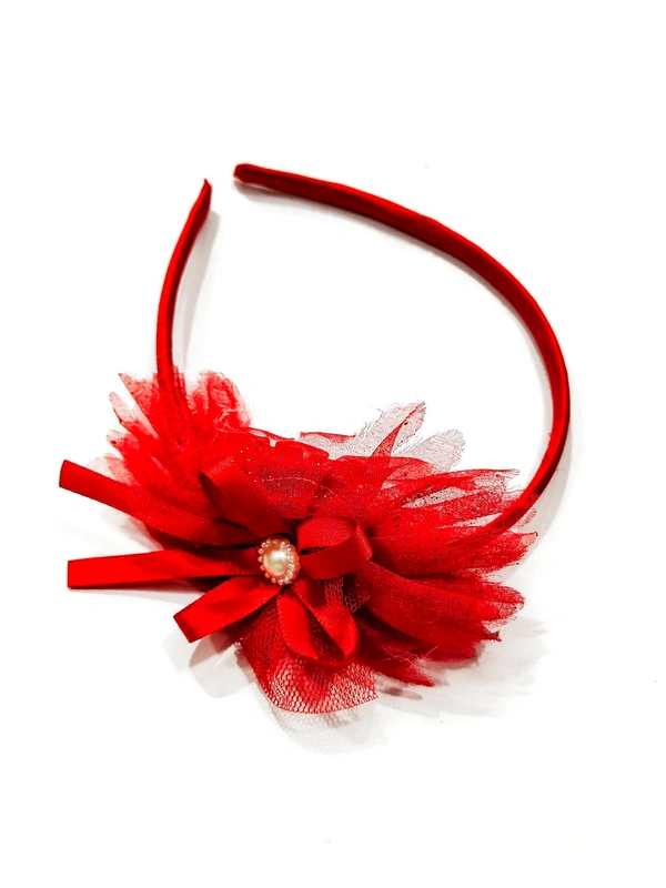 Beautiful  Red flower hairband-A1