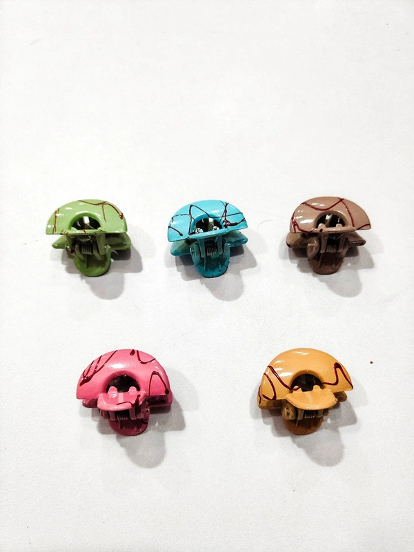 Multi colour small Hair Clutchers-A2 - Sky