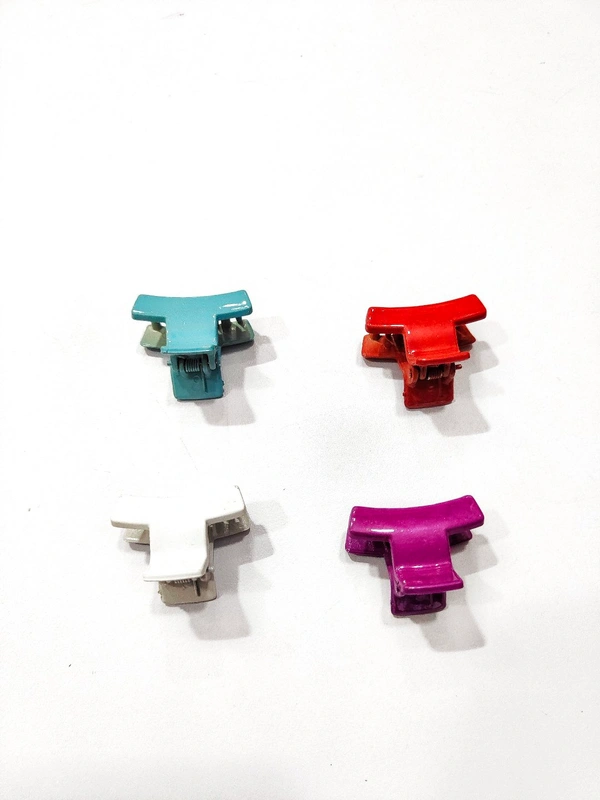 Multi colour small Hair Clutchers-A3 - White