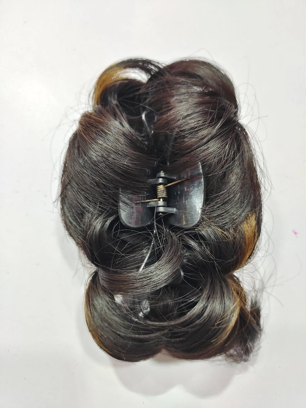 Artificial Hair Clutcher Black Golden-A1