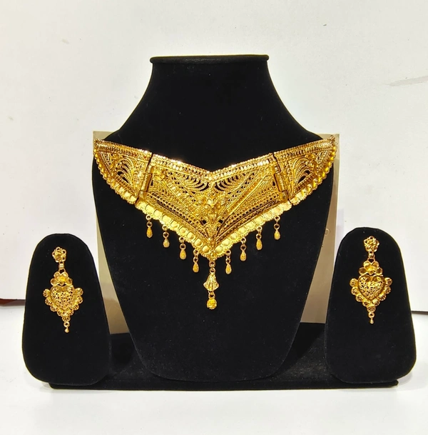 Elegant Gold Plated Necklace Set-A5