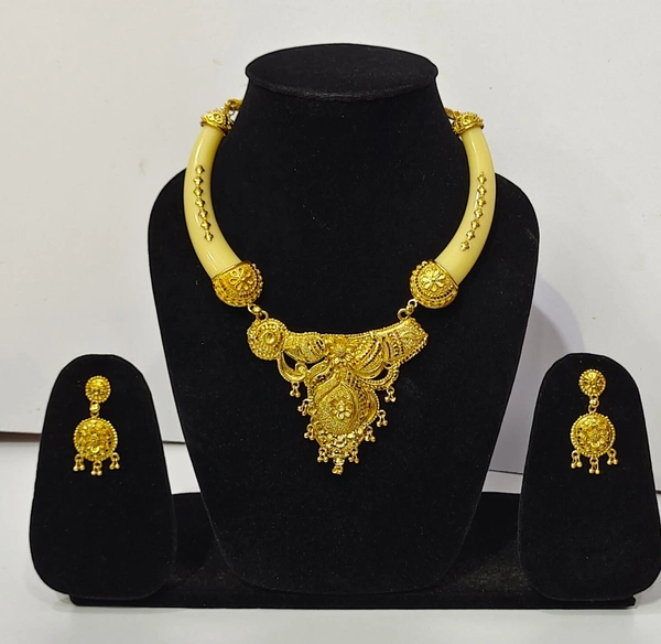 Trendy Gold Plated  Nickles  Jewellery set-A