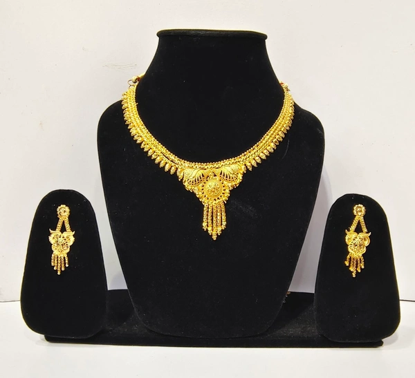 Trendy Gold Plated  Nickles  Jewellery set-F