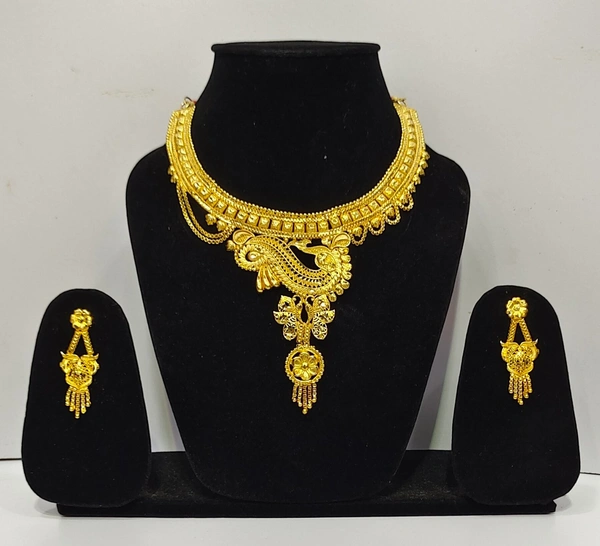 Trendy Gold Plated  Nickles  Jewellery set-K