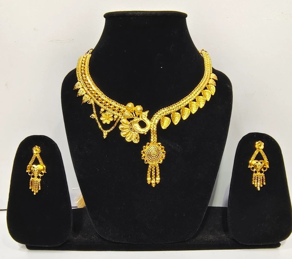 Trendy Gold Plated  Nickles  Jewellery set-M