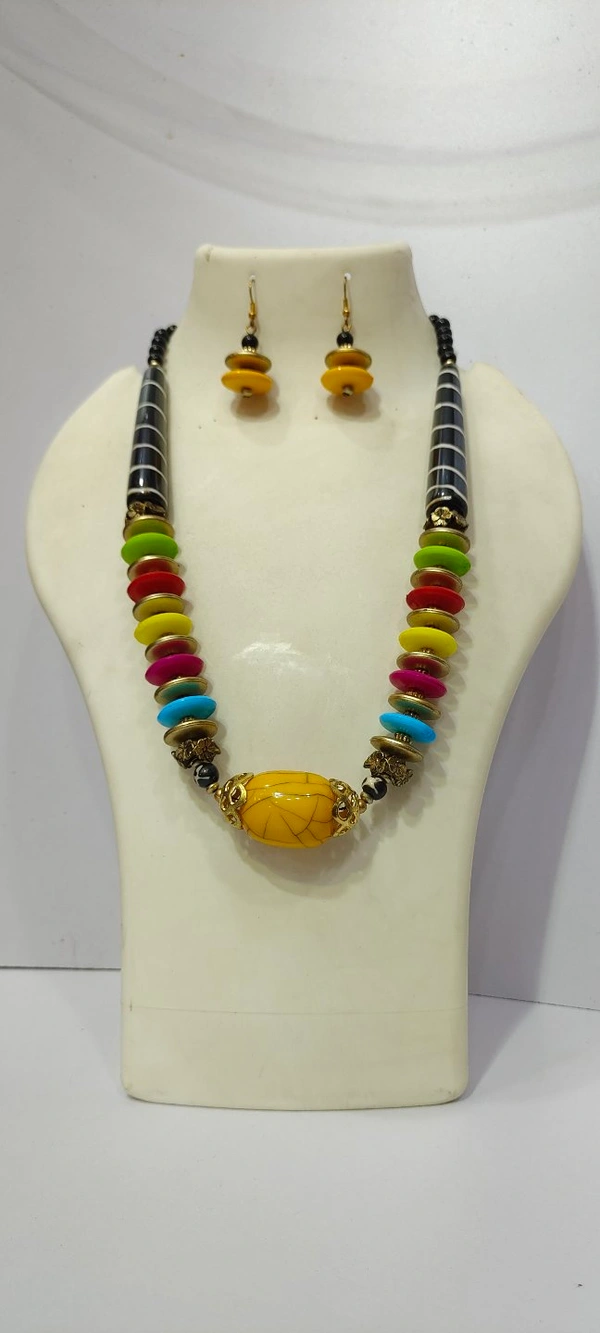 Stone Beads Mala Set-D1 - 3