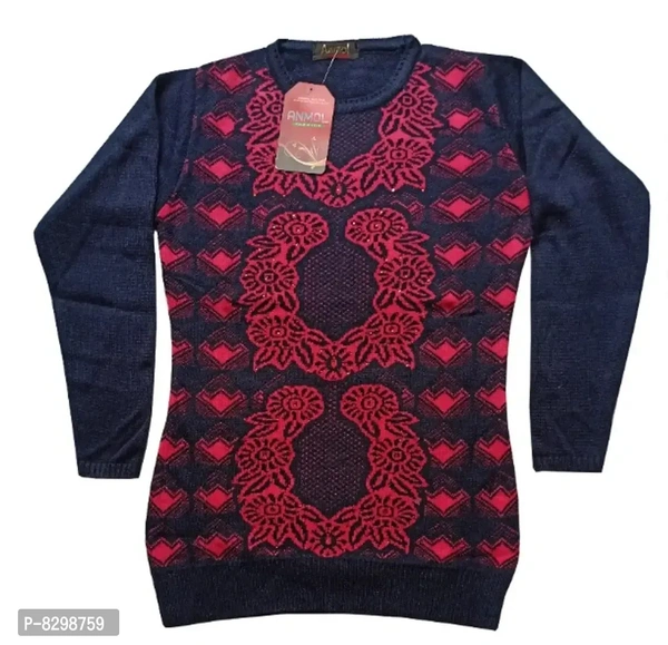 Classic Wool Printed Sweaters for Women GR - 1