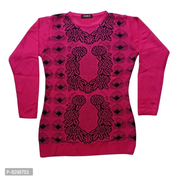 Classic Wool Printed Sweaters for Women GR - 1