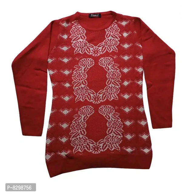 Classic Wool Printed Sweaters for Women GR - 2