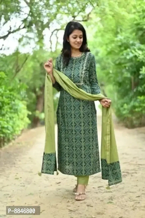 Kurta Set With Dupatta BB-11GR - L