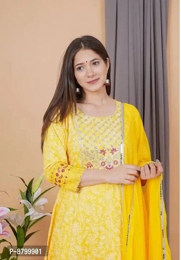 Kurta Set With Dupatta BB-13GR - XL