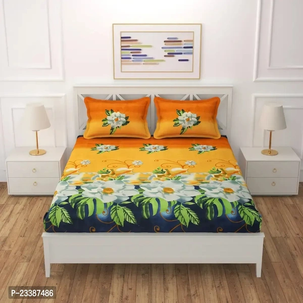 Polyester Printed Double bedsheet-S01 - 4