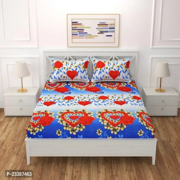 Polyester Printed Double bedsheet-S01 - 5