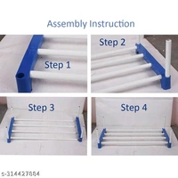 3 Layer  Plastic Book/Shoe/Cloth Foldable Rack- MH01