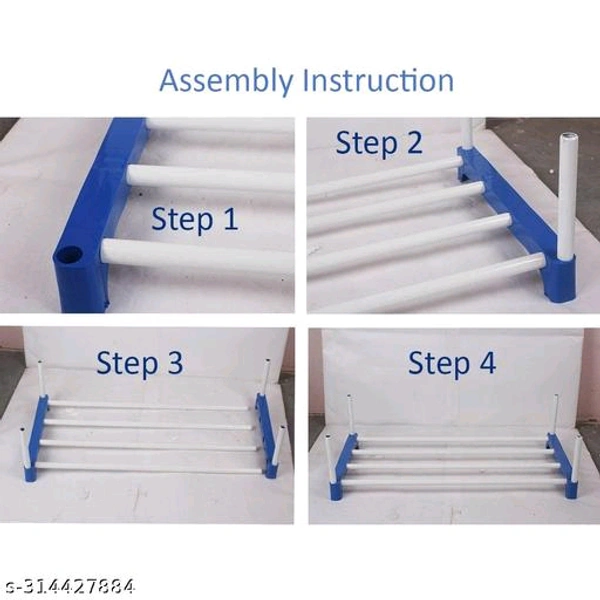 3 Layer  Plastic Book/Shoe/Cloth Foldable Rack- MH01
