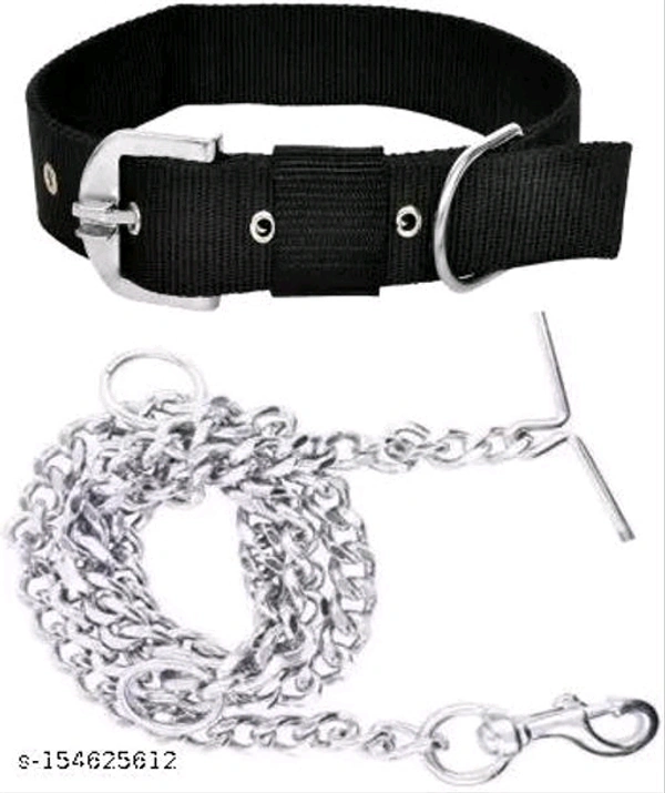 Thief Dog Chain Combo of 1 inch Nylon Collar Medium- MH01 - 3