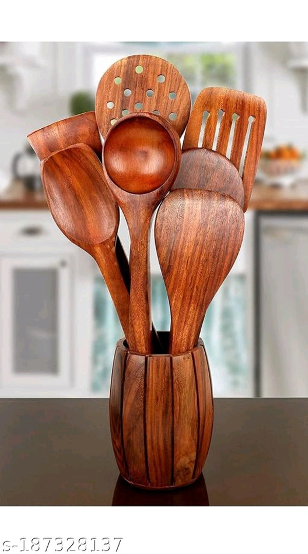 Wooden kitchen spoon set of 7  - MH01