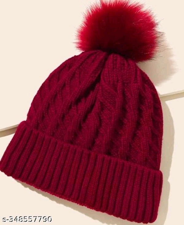 Winter Woolen Warm Beanie Cap BB-94MH - 5